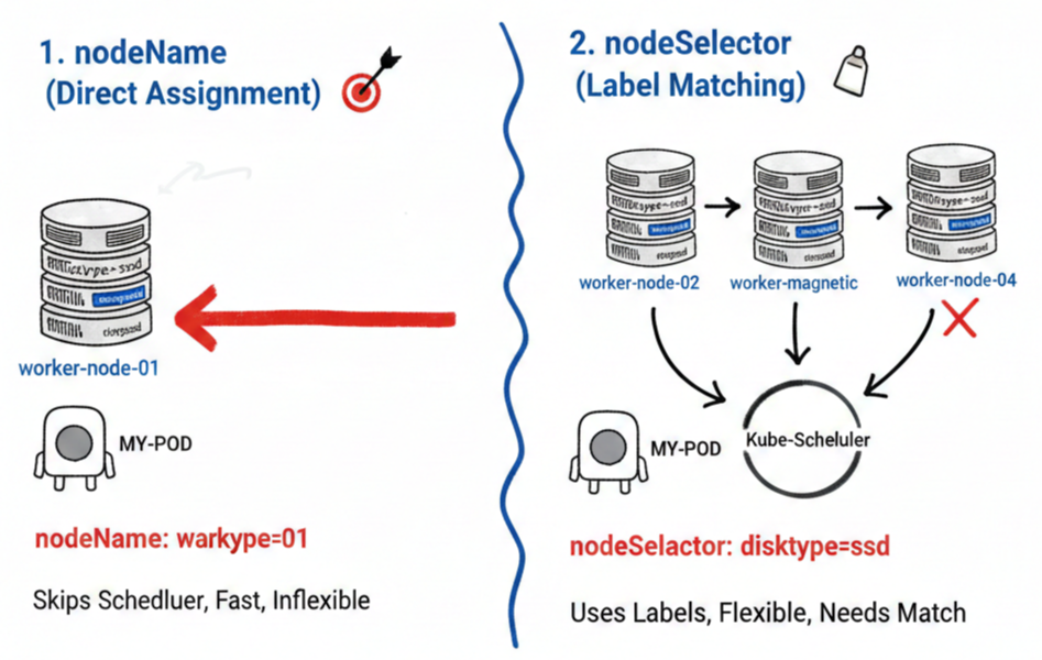 Kubernetes Pod 部署基础:nodeName 和 nodeSelector 完整指南 ☸️